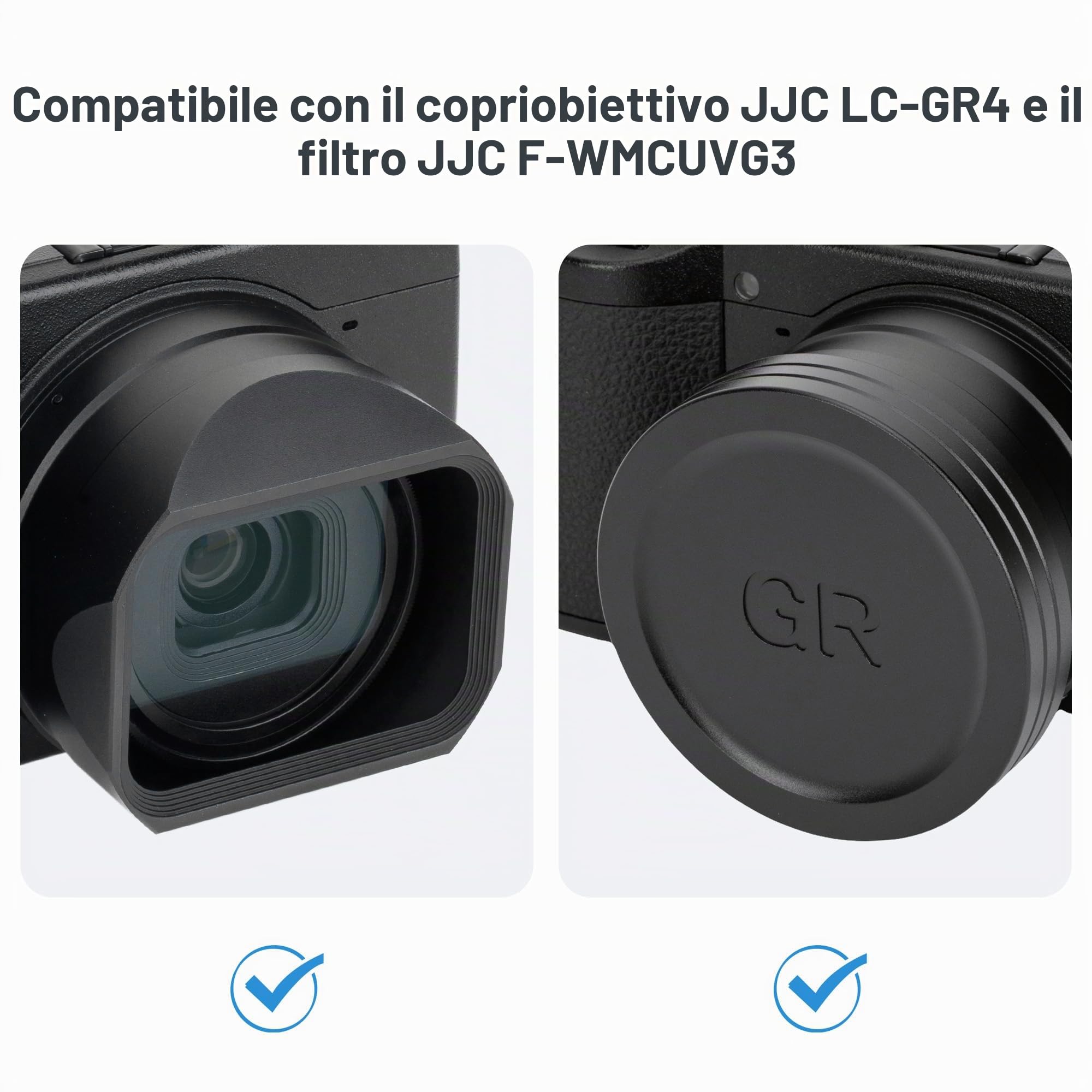 JJC Paraluce in metallo per fotocamere digitali monocromatiche Ricoh GR IV GRIV HDF, GR4
