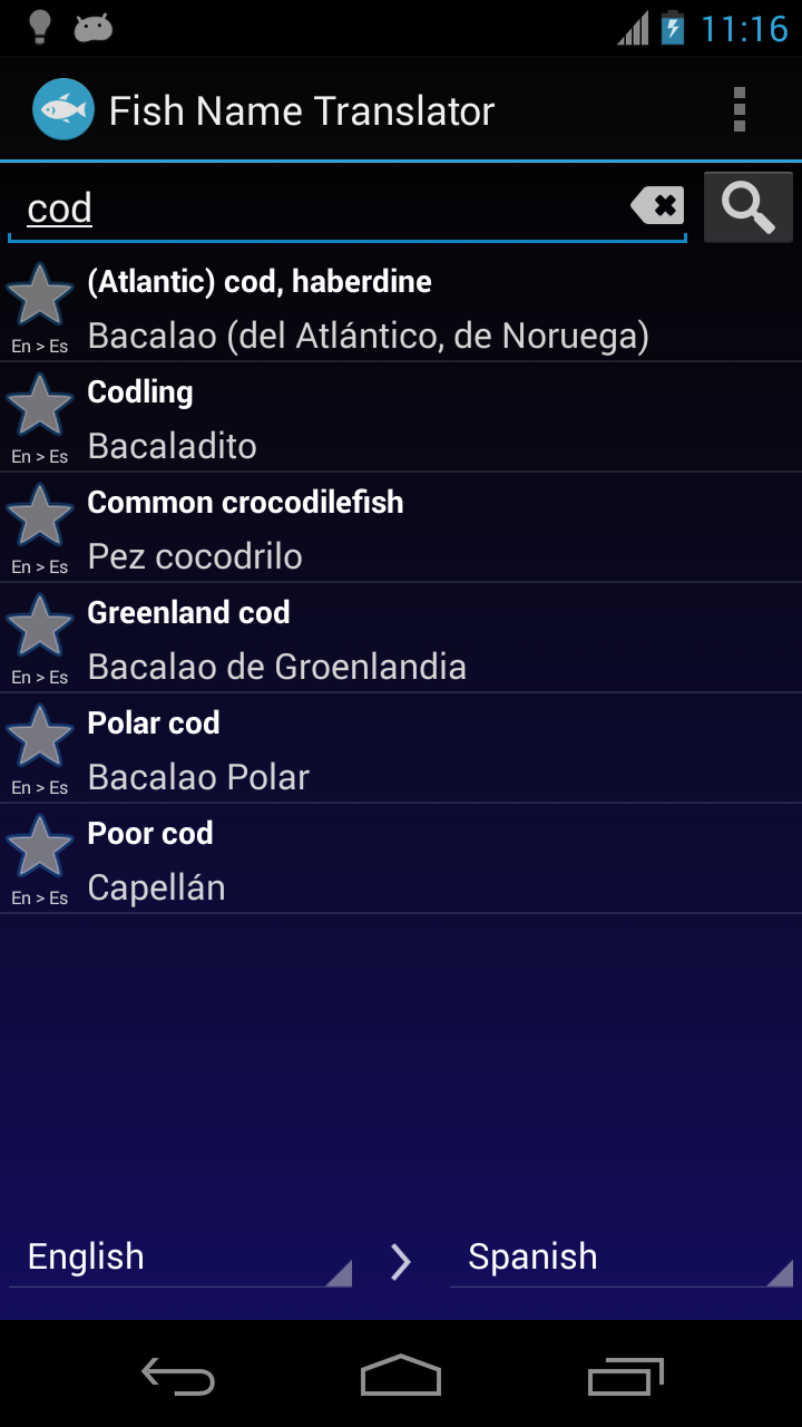 Fish Name Translator - App on Amazon Appstore