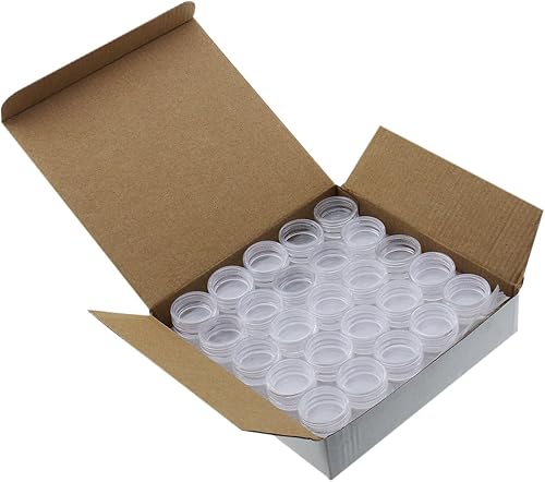 Gogoonly, 50 tarros cosméticos de plástico transparente con tapas, de alta calidad, vacíos, de 0.17 onzas