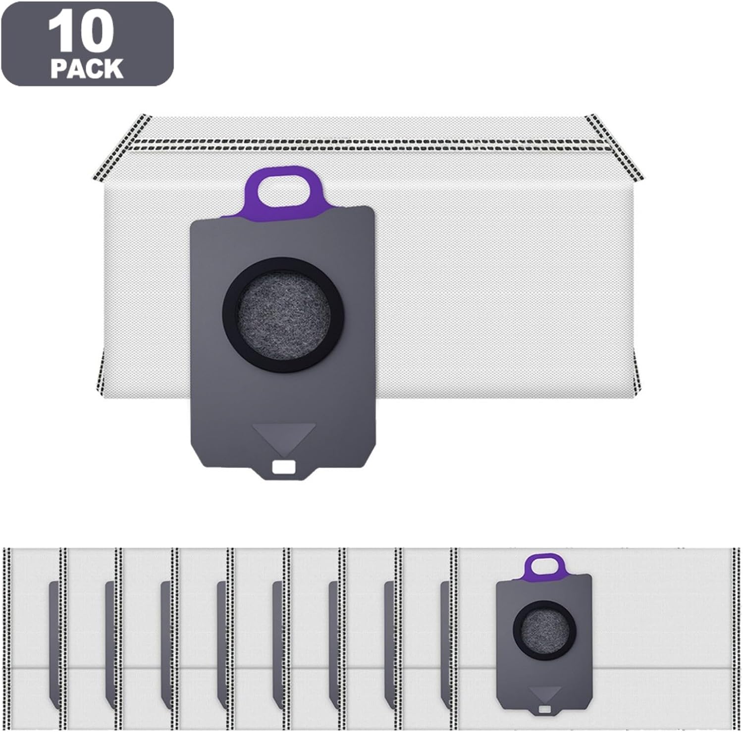 10 Pack Vacuum Bags fCompatible with For NARWAL For Freo X10 Pro / YJCC027 Robot Vacuum Automatic Dirt Disposal Bags(10 PACK)
