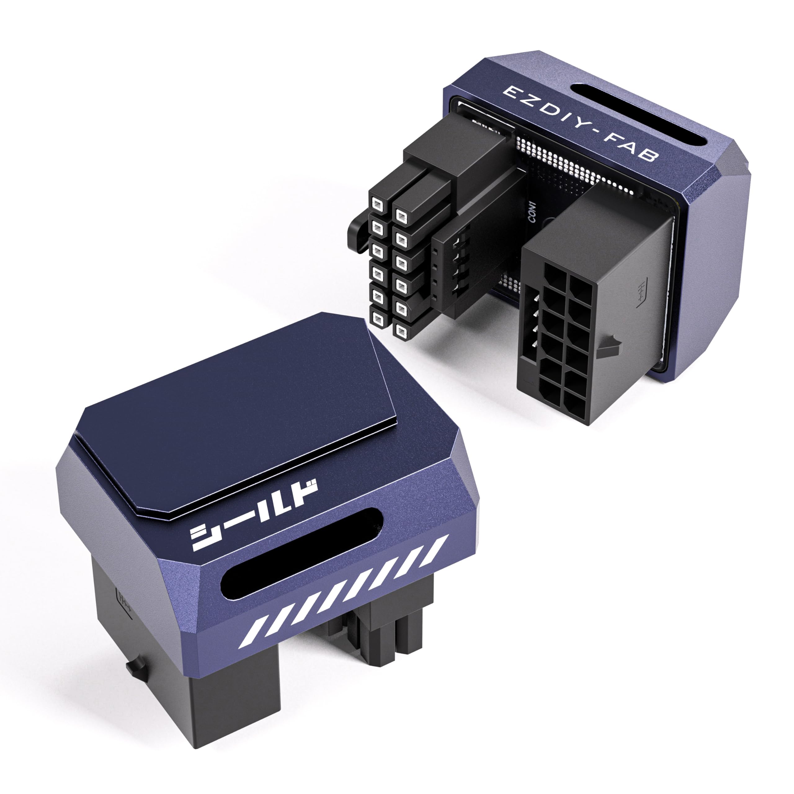 EZDIY-FAB PCIe 5.1 GPU Power Adapter - 600W 12+4pin, 16pin 12VHPWR Connector, 12V-2x6 GPU Adapter, 180 Degree Right Angle - Compatible with RTX 3090Ti, 4070Ti, 4080, 4090 - RVS Type, Purple, 1 Pack