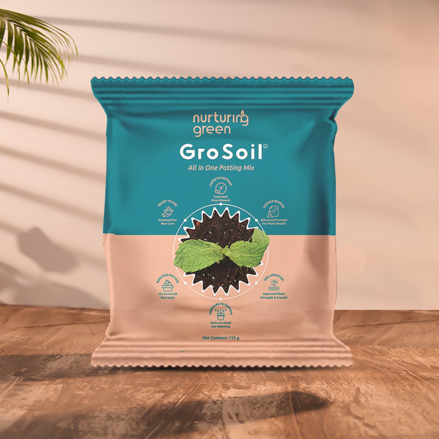 Nurturing Green® GroSoil - All in One Compressed Potting Mix for Plants (115gms x 5 Packs) | Universal Soil Blend with Essential Nutritions | Eco-Friendly & Nutrient-Rich Mix for Healthy Plant Growth - Image 7 thumbnail
