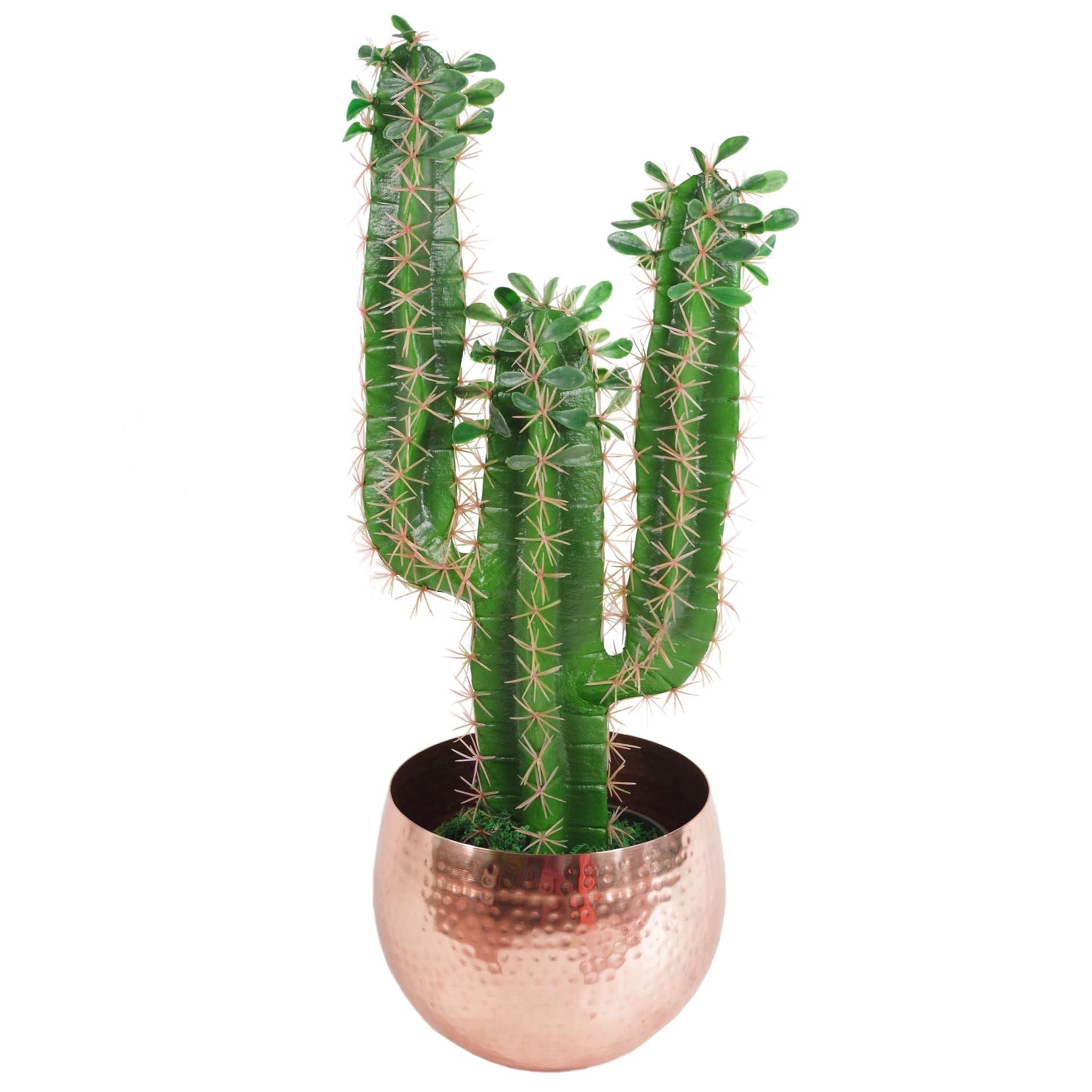 Blumentopf aus Metall, 22 x 18 cm, gehämmert, kupferfarben, gerader Rand, 22 x 18 cm