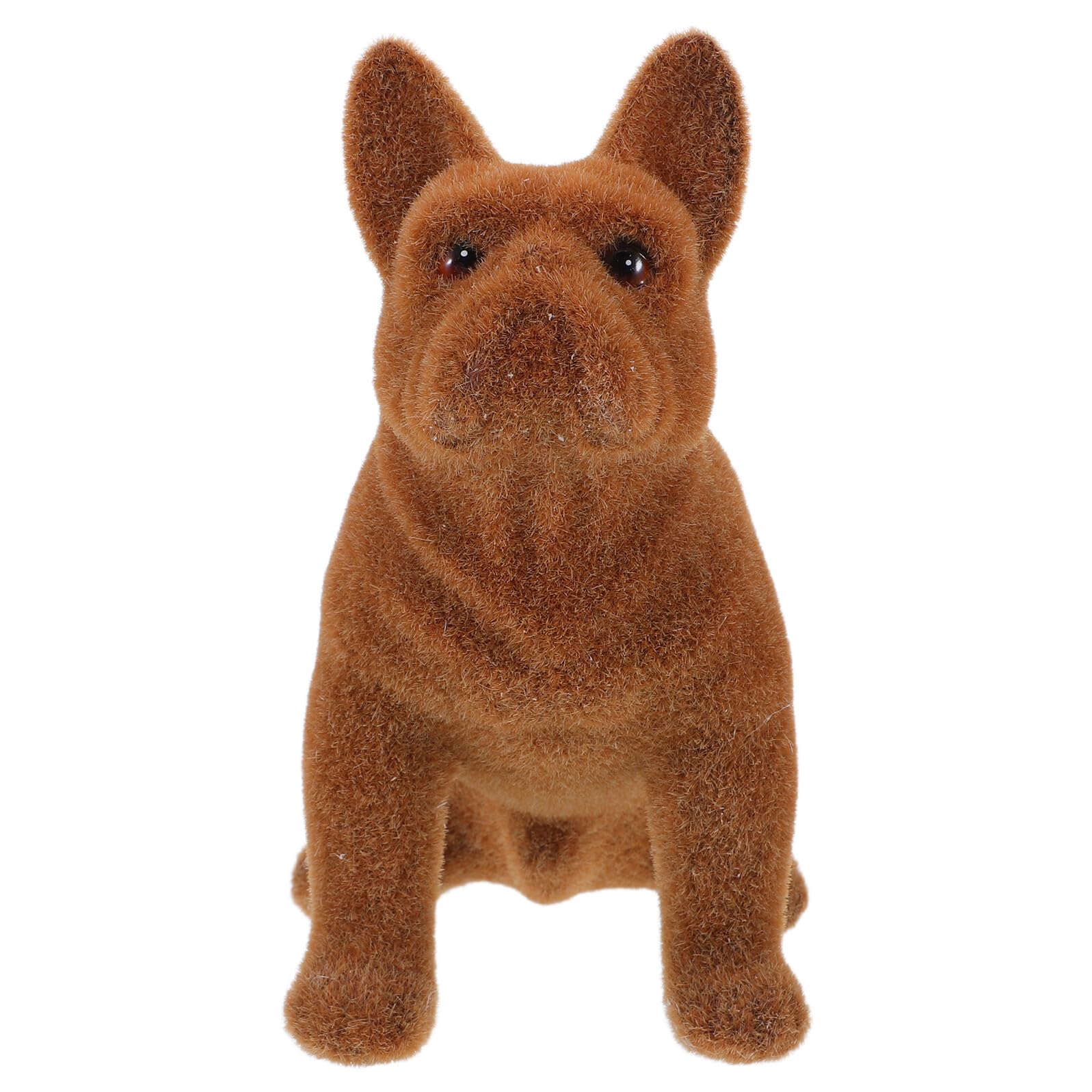 Statuetta di Cane in Resina Floccata, Design Realistico | Decorazione Versatile per Casa e Camere da Letto, Riproduzione Simulata Aspetto Artigianale e Ingombro Ridotto
