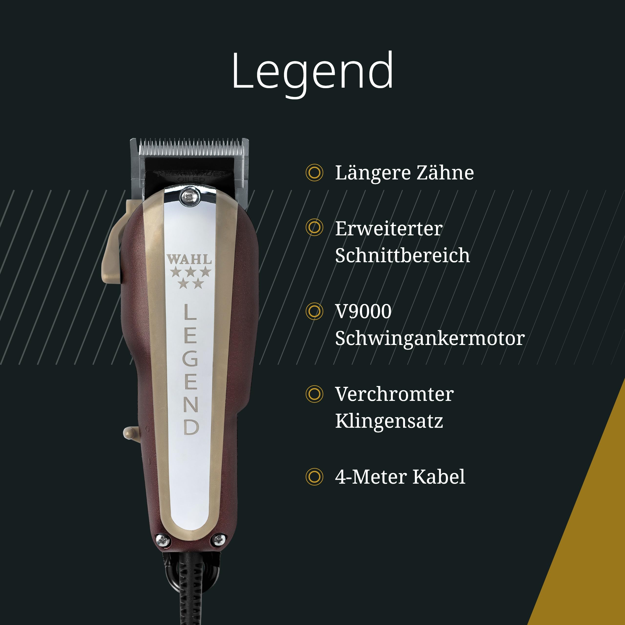 Wahl Legend - Haarschneidemaschine - Professioneller Clipper - Langes und präzises Fading