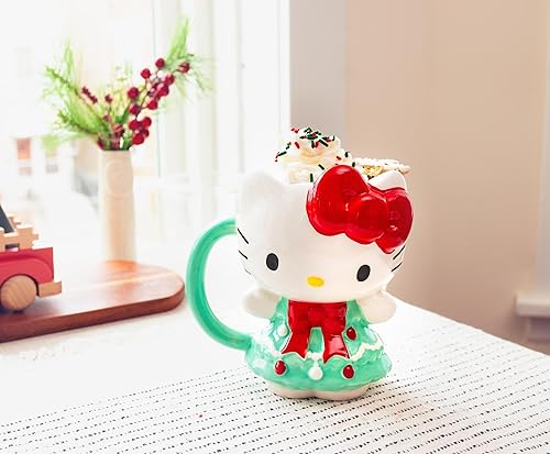 Miniatura 192 de Silver Buffalo Sanrio Hello Kitty and Friends Pompompurin - Taza de cerámica esculpida en 3D, 20 onzas