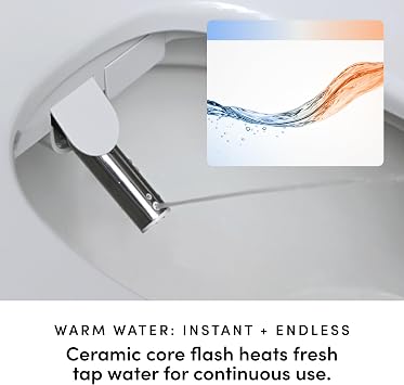 TUSHY Aura Luxury Electric Bidet Seat, Auto Open, Heated, Elongated