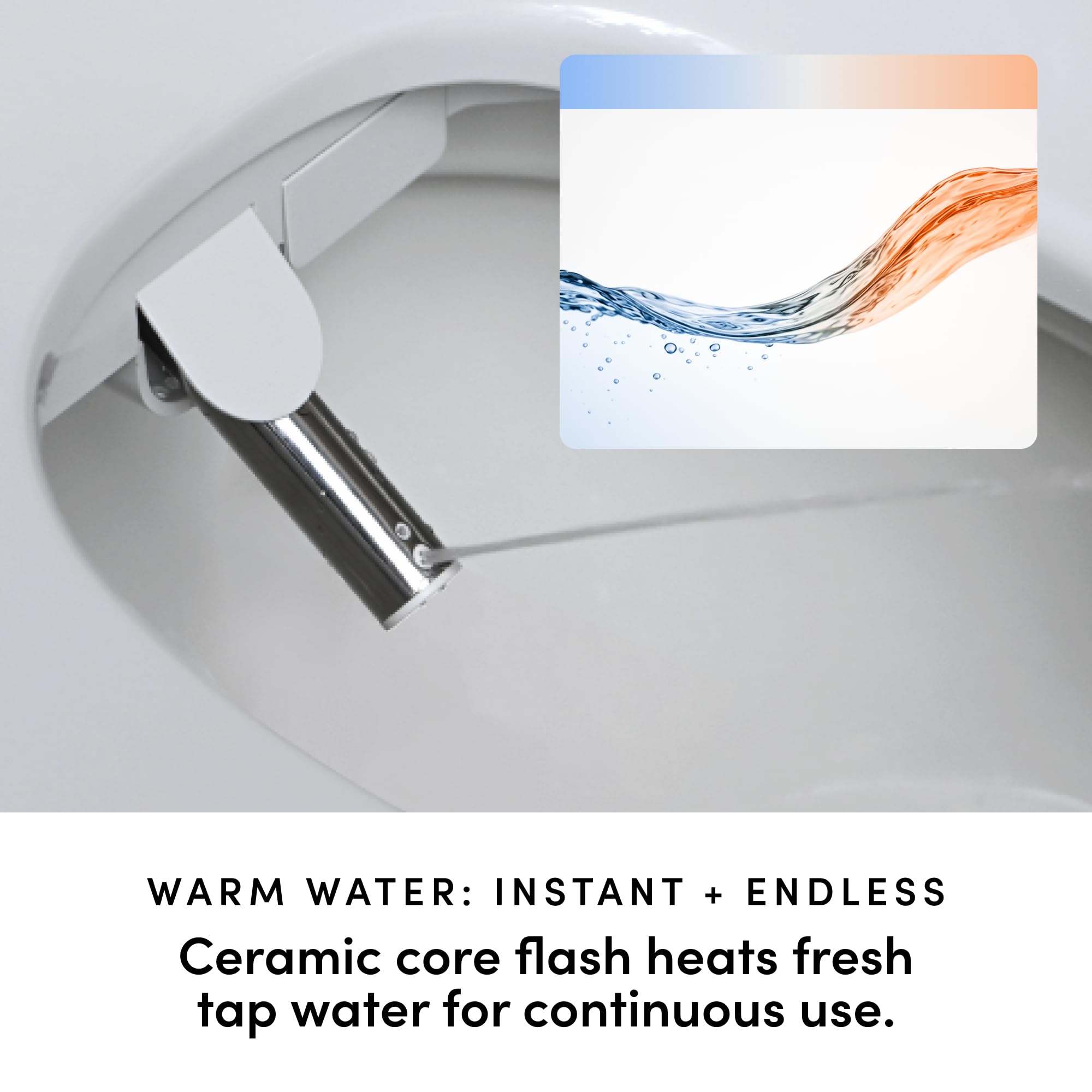 TUSHY Cloud Electronic Bidet Heated Toilet Seat Instant Warm Water Adjustable Air Dryer Soft Close Lid and Seat — view 3