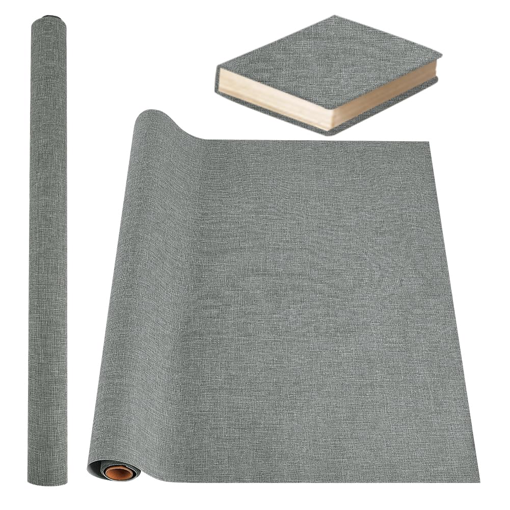 OLYCRAFT 100x43 cm Buchbindetuch Dunkelkhaki Buchumschlag Polyestergewebeoberfläche Mit Buchtuch Auf Papierrückseite DIY-Buchtuch-Schutzhülle Zum Buchbinden Scrapbooking Album DIY-Basteln