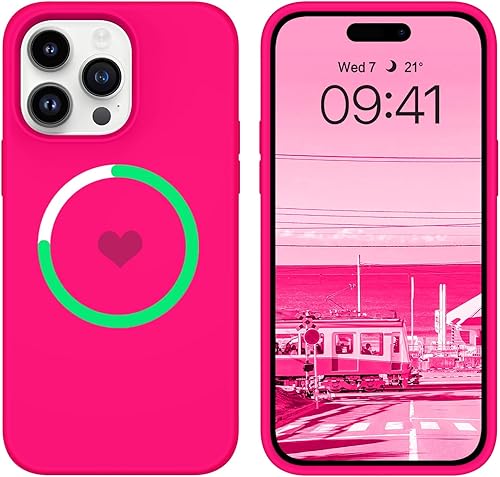 BENTOBEN Funda magnética para iPhone 14 Pro Max compatible con Magsafe Funda delgada de silicona suave de goma a prueba de golpes, protección contra