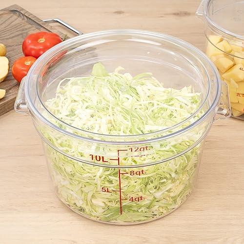 Miniatura 6 de Restaurantware -Solo tapas tapas de contenedores de almacenamiento de alimentos Met Lux, 10 tapas redondas para contenedores marinados - Los