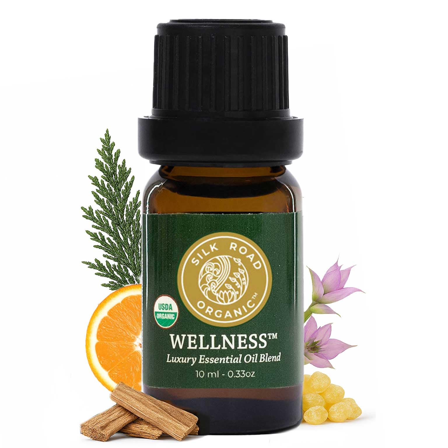 Silk Road Organic Wellness Essential Oil Vitality Blend for Overall Health, Immunity, Balance, Achy Joints & Muscles – USDA Certified Aromatherpy, Undiluted 10ml Dropper