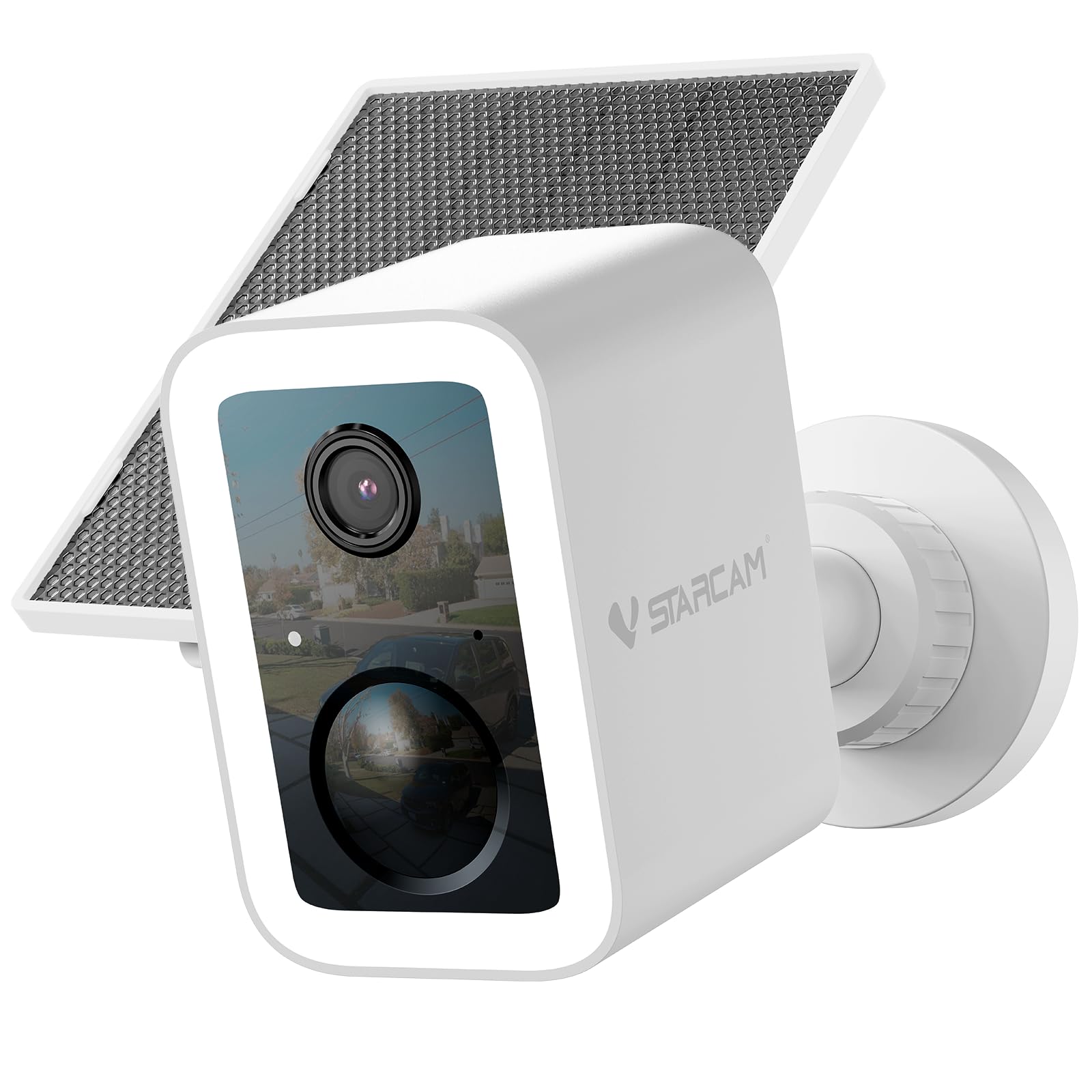 VSTARCAM 2K Solar Security Camera Outdoor Wireless with 5200mAh Battery & Solar Panel, Magnetic Quick Mount No Drill Installation, Free Cloud Storage, PIR Human Detection,Spotlight & Siren,WiFi 6,IP66 CB554-TZ 2K