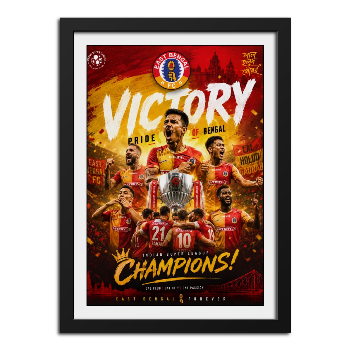 inspire TA East Bangla Football Club Champion Poster Framed Laminated Poster Wall Hanging Wooden Photo Frames 12 X 9 Inches-image-19