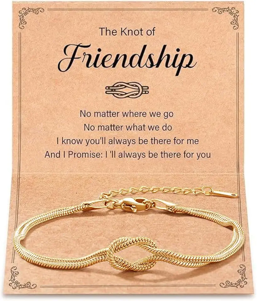 Pulseira Best Friend Nó de Amor para BFF Amizade Pulseira de Longa Distância para Presentes de 2/3/4/5/6 Joias de Natal