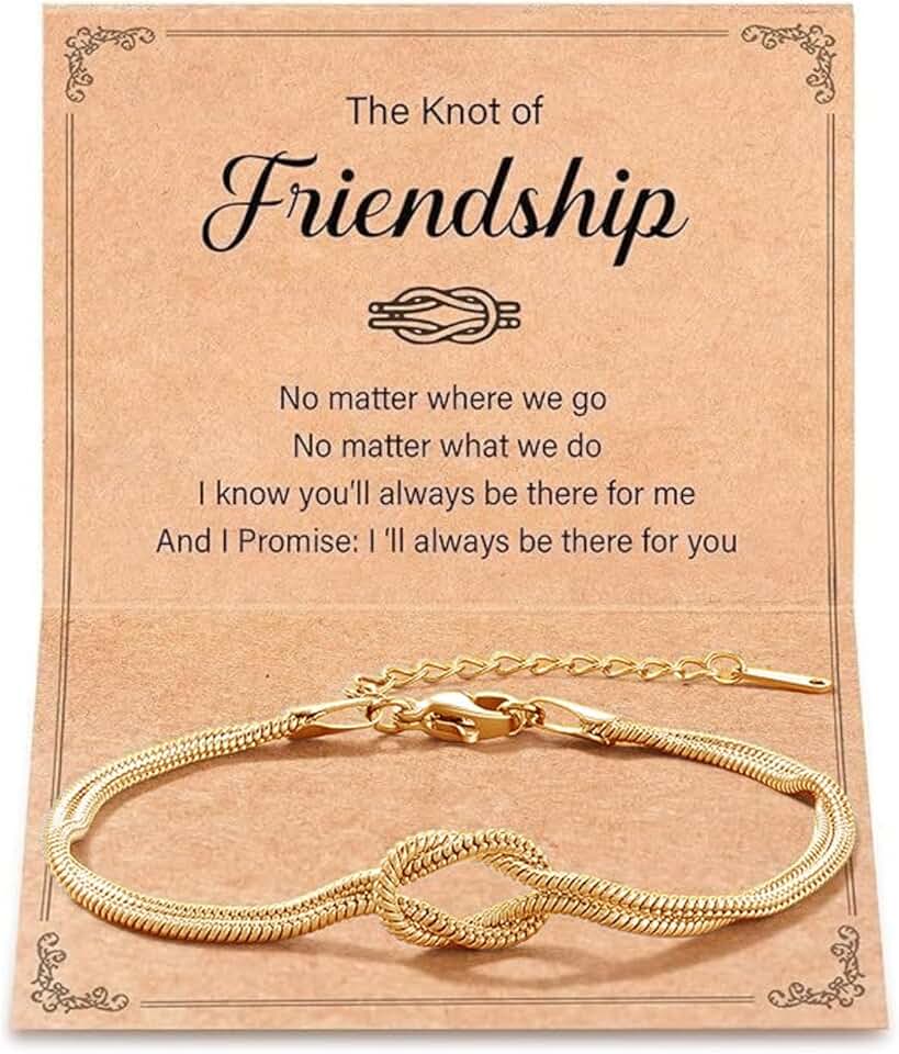 Pulseira Best Friend Nó de Amor para BFF Amizade Pulseira de Longa Distância para Presentes de 2/3/4/5/6 Joias de Natal