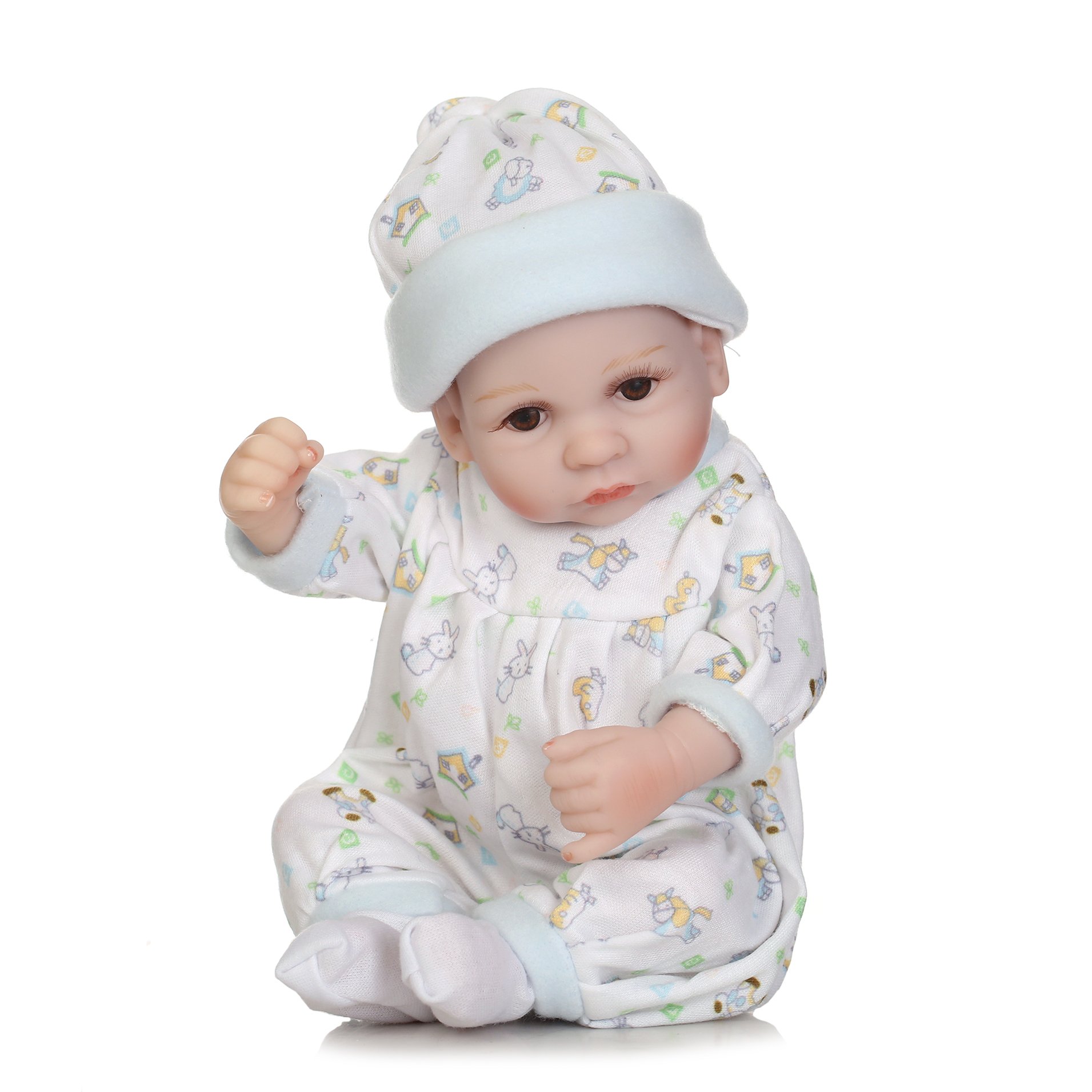 ICradle Reborn Babypuppe 26 Cm – Realistische Silikon-Vinyl-Puppe Mit Kleid, Korb & Geburtsurkunde
