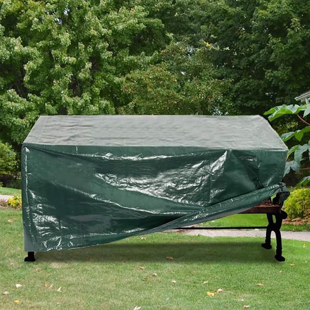 BLGBC134-0GR - Copertura per panca da giardino a 2 posti, impermeabile, 134 x 66 x 63/89 cm, colore: verde