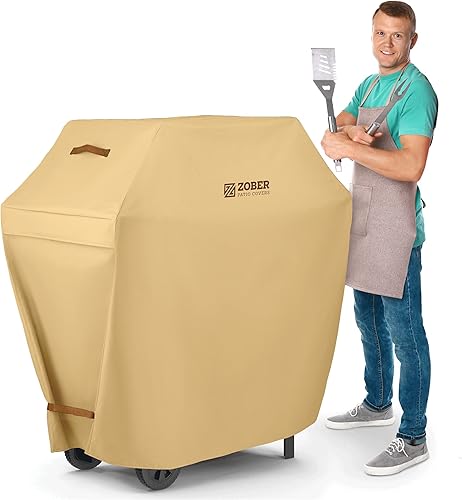 Vista 10 de Cubierta prémium para parrilla para todo tipo de clima, 44 pulgadas, doble capa de tela oxford 600D, 100 % impermeable, para parrilla a gas