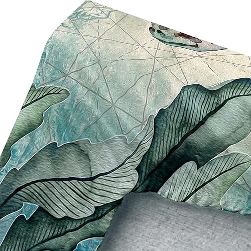 Miniatura 5 de CVHouse Juego de sábanas de tortuga marina, tamaño individual, ropa de cama de acuarela oceánica, 1 sábana encimera y 1 sábana bajera con 2 fundas