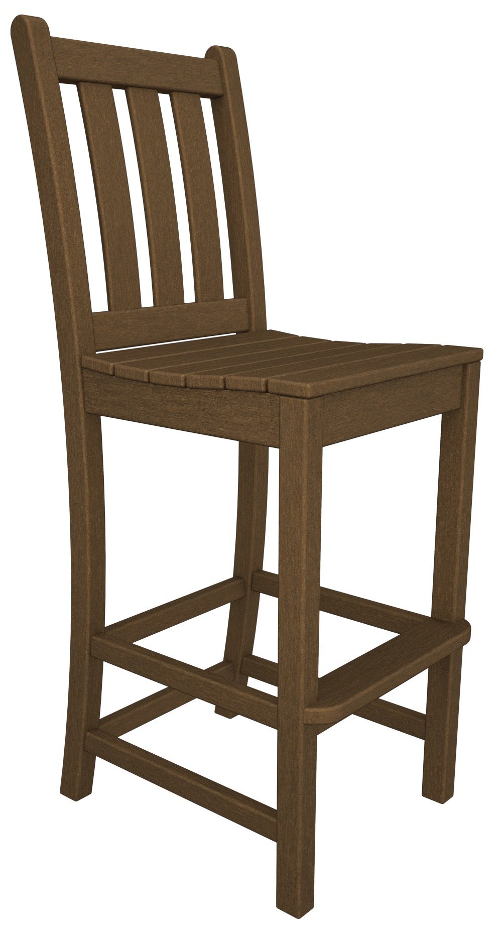 POLYWOOD® Traditional Garden Bar Chair, Teak