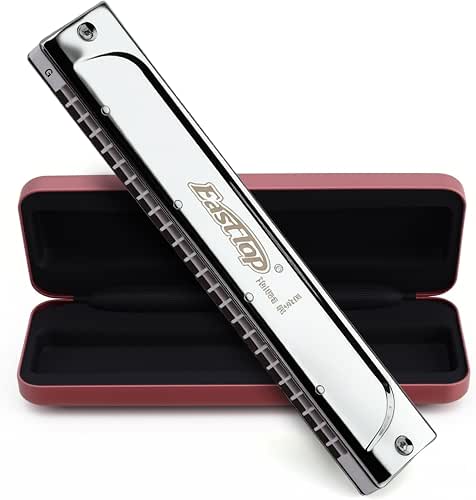 East top Tremolo Harmonica Key of G, 24 Holes Professional