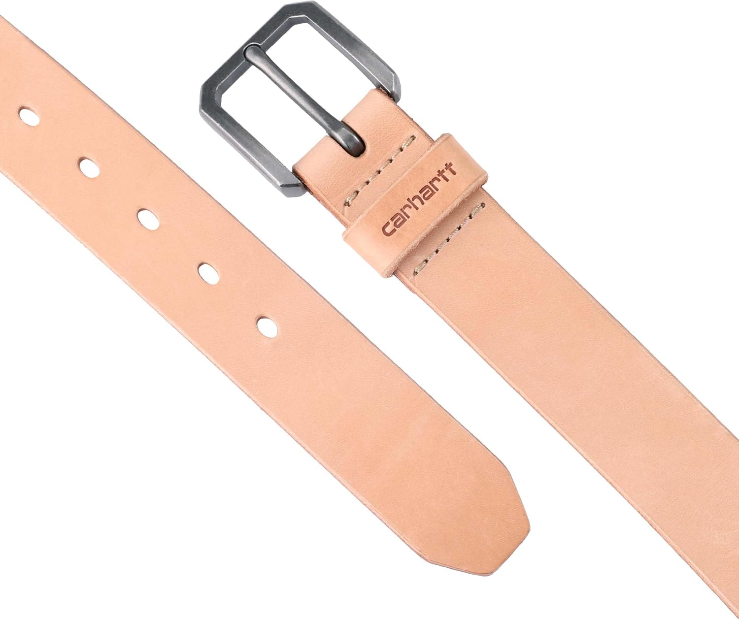 Carhartt Men's Durable Full Grain Saddle Leather Classic Belts, W/Rugged Antique Nickel Hardware