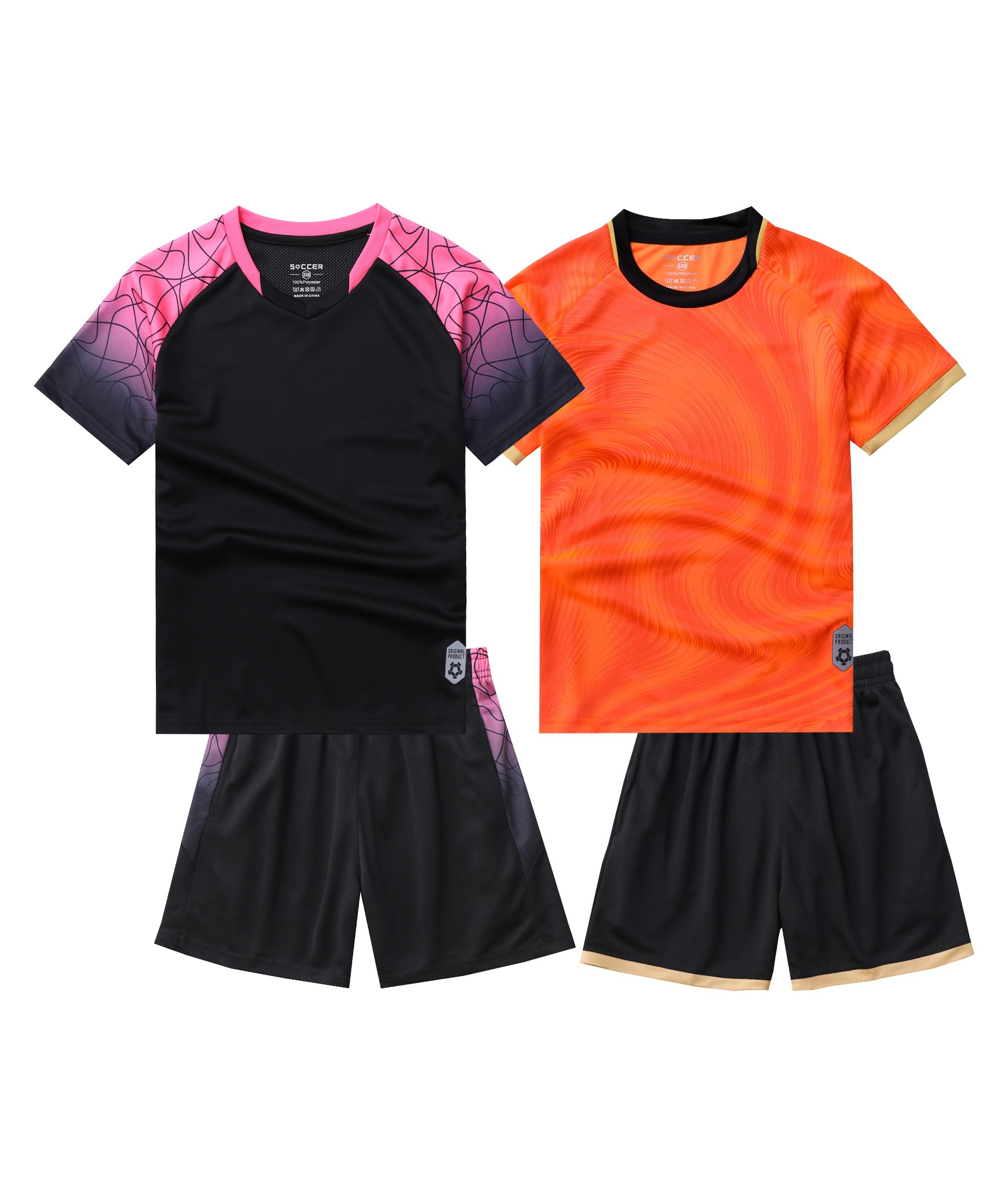 Amazon | [M2C] キッズ サッカーウェア 4点セット キッズサッカー