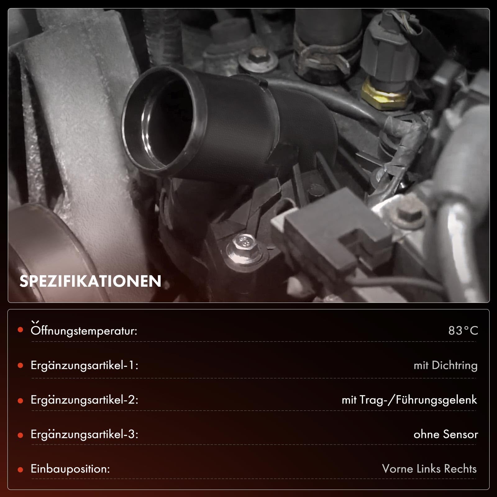 Frankberg Refrigerante del Termostato Compatibile con Classe A W169 A 200 CDi Classe A W169 A 160 CDi B-Class W245 B 200 CDi Classe A W169 A 180 CDi B-Class W245 B 180 CDi 6402000415,A6402000415