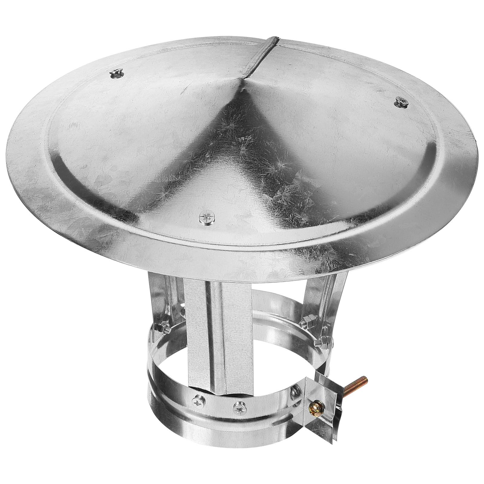 KGLHJDY Mipcase Chimney Cap Rain Cover Iron Funnel Cover 10cm Diameter Roof Vent Rainproof Protector Windproof Flue Cowl for Outdoor Stove and Fireplace