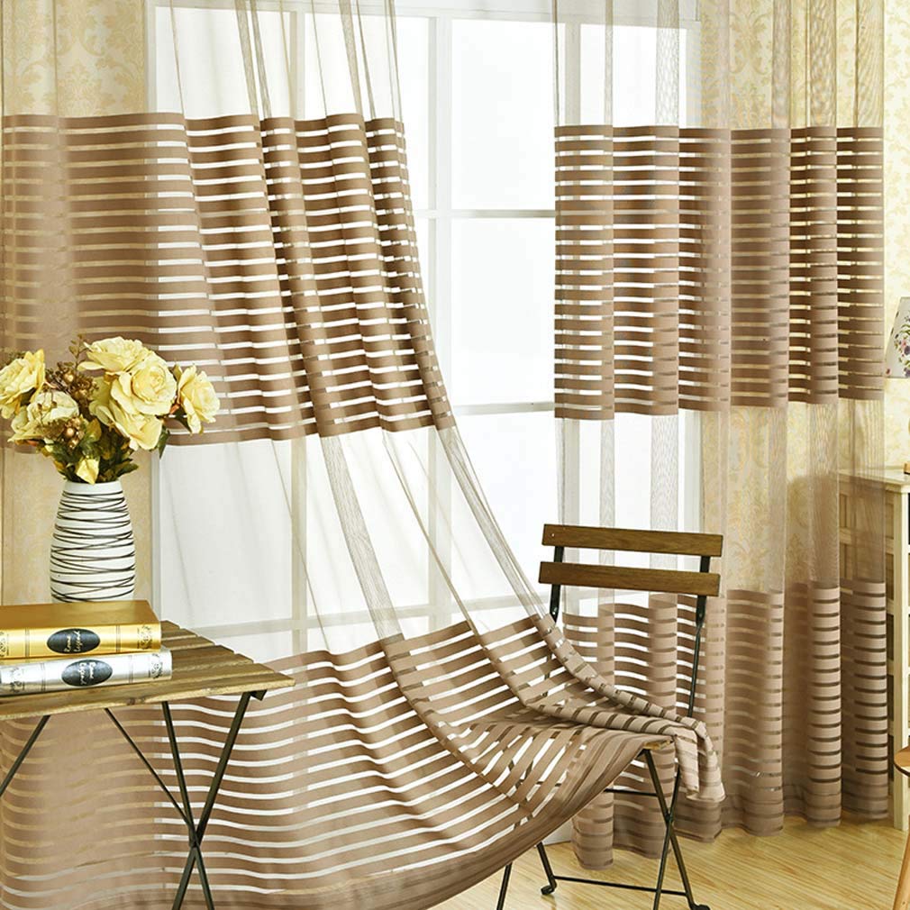 Tende Trasparenti Colorate con Passanti, Tendaggi per Camera da Letto Tende in Voile con Occhielli - Tende Soggiorno Moderne Eleganti, 2 Pannelli