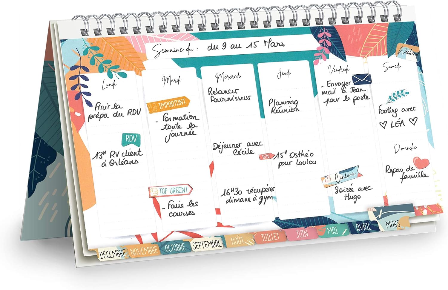 agenda semainier uniball – design et finitions