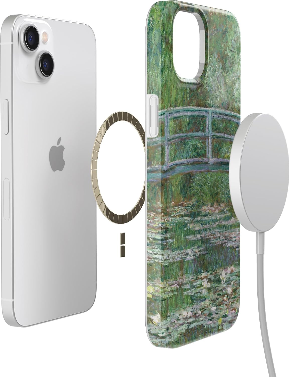Casely iPhone 14 Plus Case | Monet's Bridge | The Met Museum | Compatible with MagSafe | Classic Ultra Slim Design
