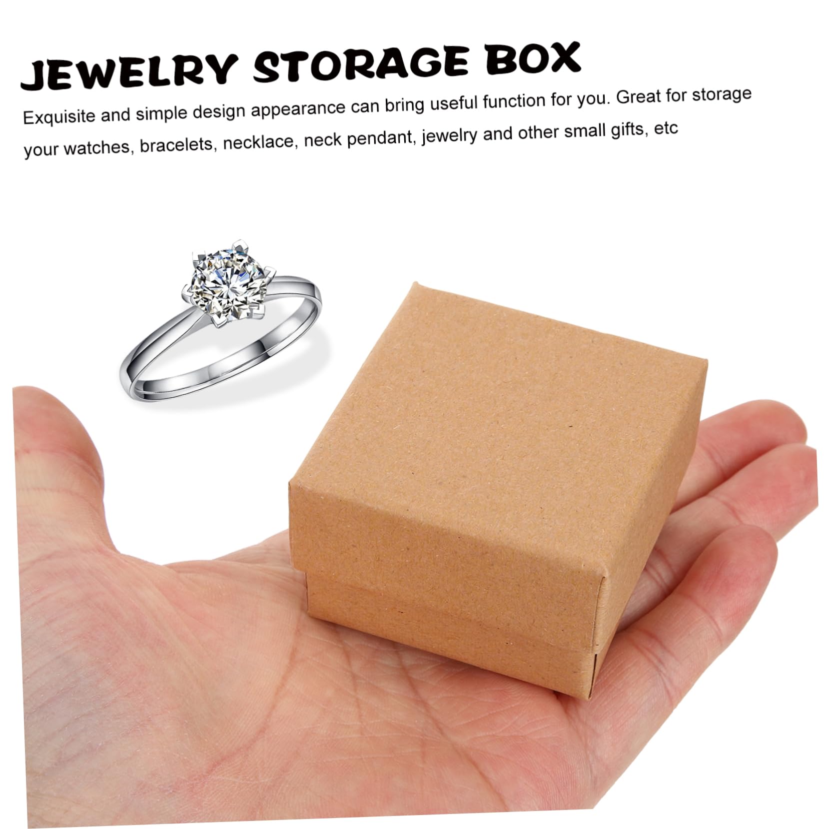 Scatole per Gioielli per Conservare o Regalare Orecchini e Braccialetti 50 Pezzi in Cartone Marrone Raffinata e Sobria Confezione per Compleanni o San Valentino