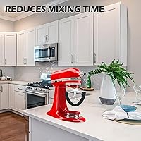 Vista 4 de Flex Edge Beater for KitchenAid 4.5/5 QT Tilt Head Stand Mixer Fits 4.5-5 Quart Bowls,With Silicone Edges For Kitchen Aid Accessories and Negro