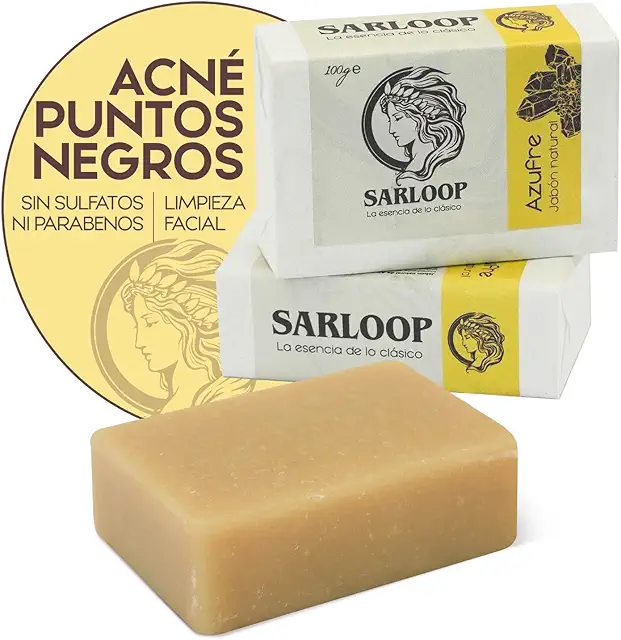 Jabón Exfoliante de Azufre para Acné y Piel Grasa - Vegano 100g