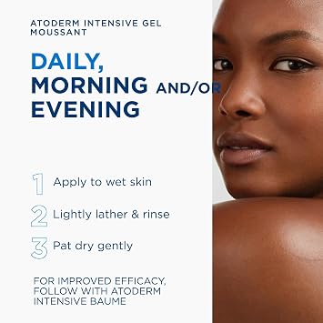 Bioderma Atoderm Intensive Foaming Gel - Ultra Soothing Body Wash, Hydrates & Protects Very Dry, Sensitive & Eczema Prone Skin, 500ml