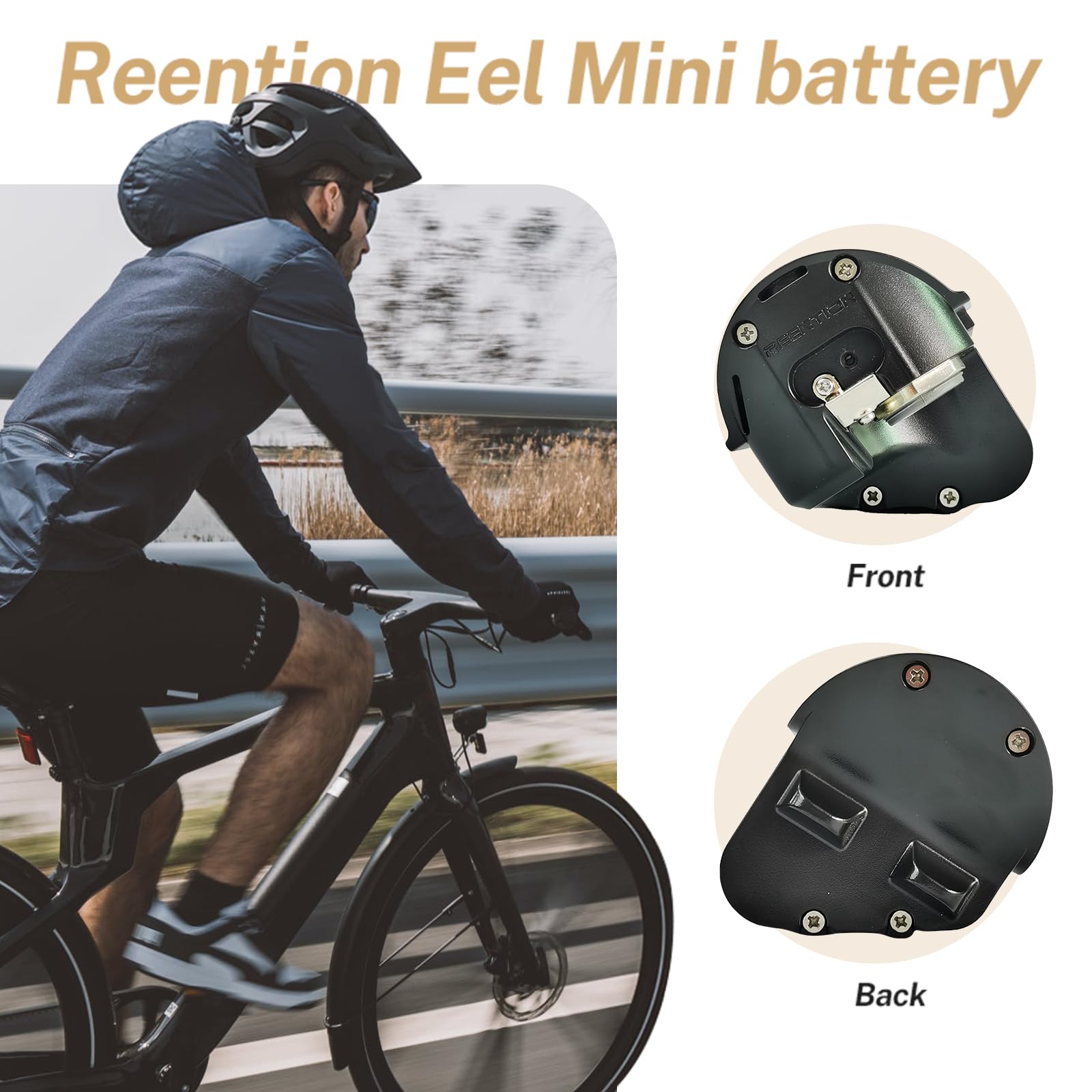 Elektrische Fahrrad - Batería eléctrica de iones de litio de 36 V, 14 Ah, 504 Wh, compatible con motor de 350 W y 500 W