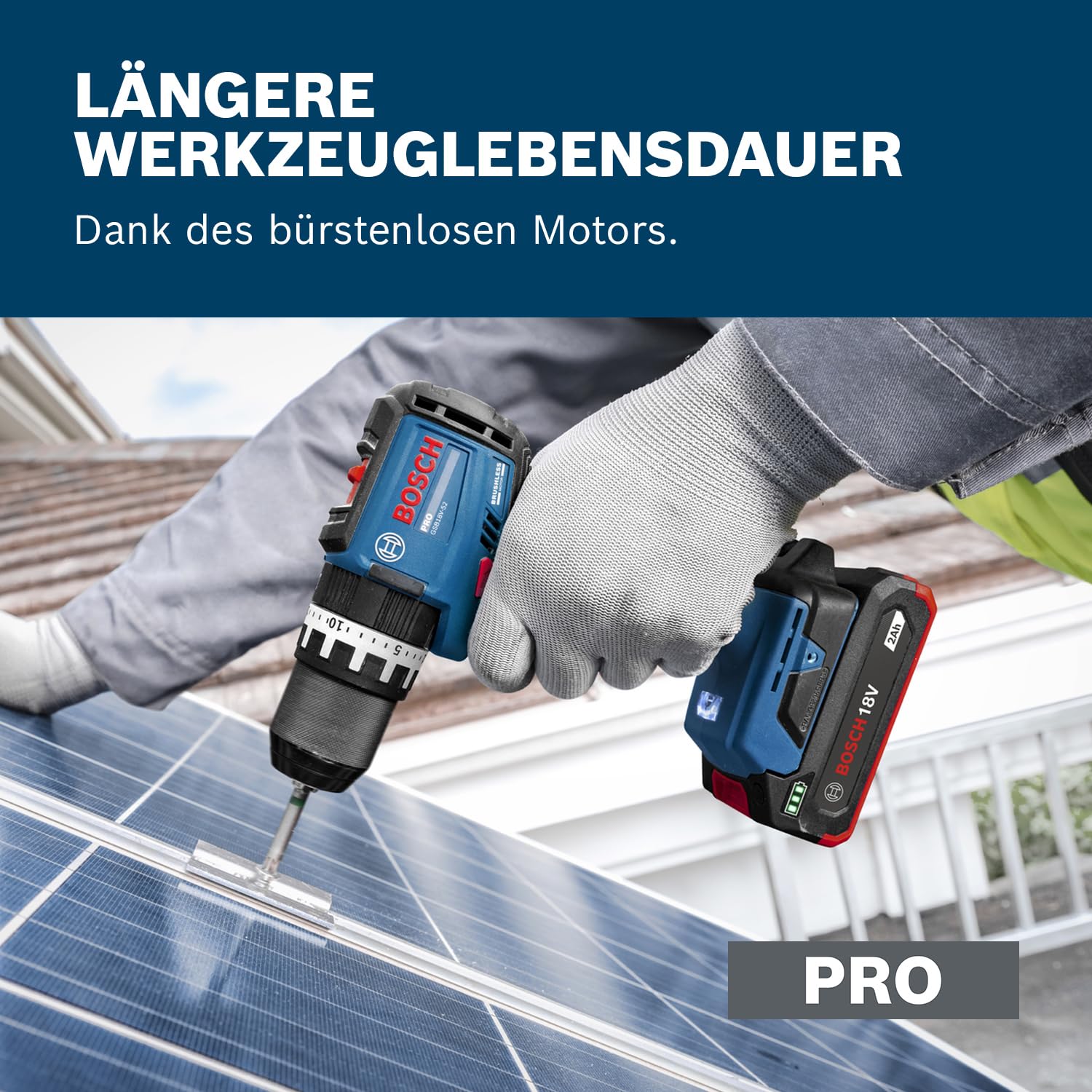 Bosch PRO 18V System Akku-Schlagbohrschrauber GSB18V-52 (inkl. GBA 18V 2.0Ah, GAL 18V-20, L-Case)