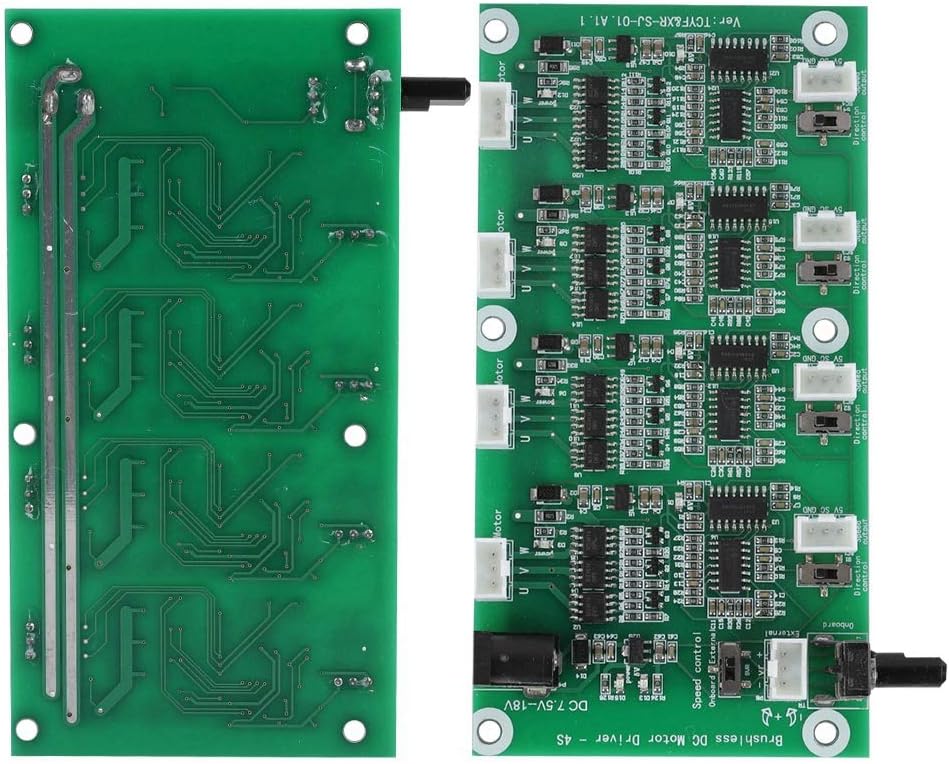 DC Brushless Motor Controller,4-4-Channel PWM Multi-Level Speed Controller Driver Board, Material Control Regulator Module
