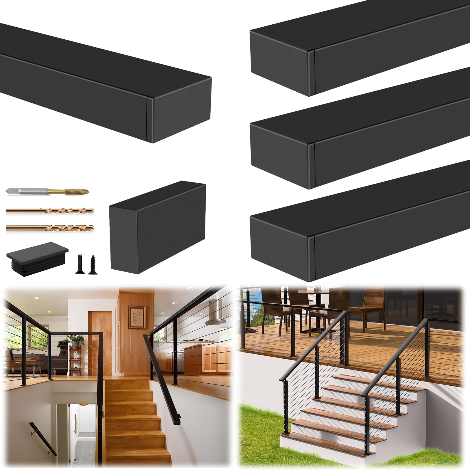 Zylorix 6'6" Stainless Steel Handrail - Durable & Stylish -12 Zylorix 6'6" Stainless Steel Handrail - Durable & Stylish -12