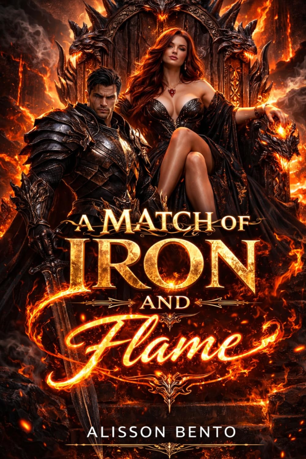 A Match of Iron and Flame: A Dragon King Arranged Marriage Romantasy (The Savage Hearts Series)