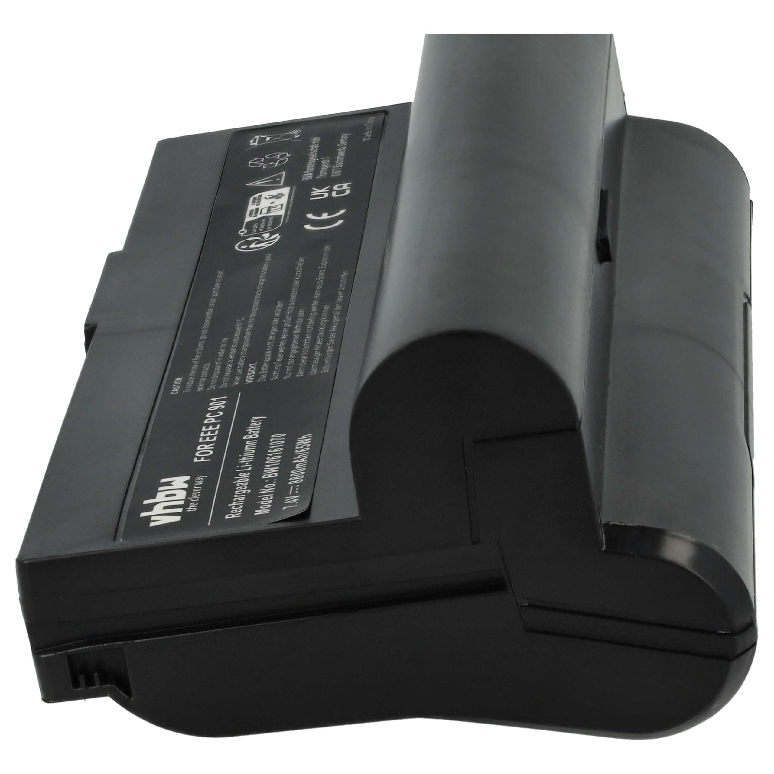 Akumulator litowo-jonowy 8800 mAh (7,4 V) czarny kompatybilny z ASUS Eee PC 700, 701, 900, 2G, 4G, 8G, 12G, 20G.