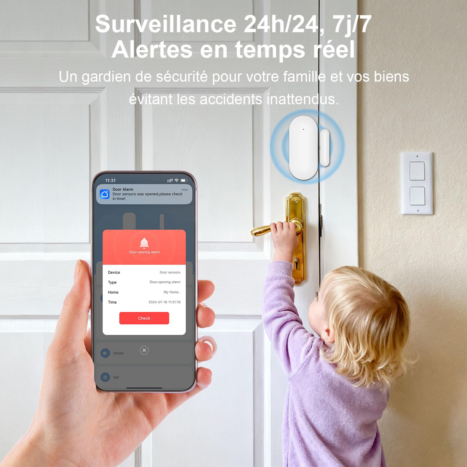 PGST Allarme Casa Senza Fili,GSM 4G/Wi‑Fi Sistema Allarme Casa con Tastiera, Sensori Porta e Sensori di Movimento, Avvisi istantanei tramite App,Compatibile con Alexa e Google