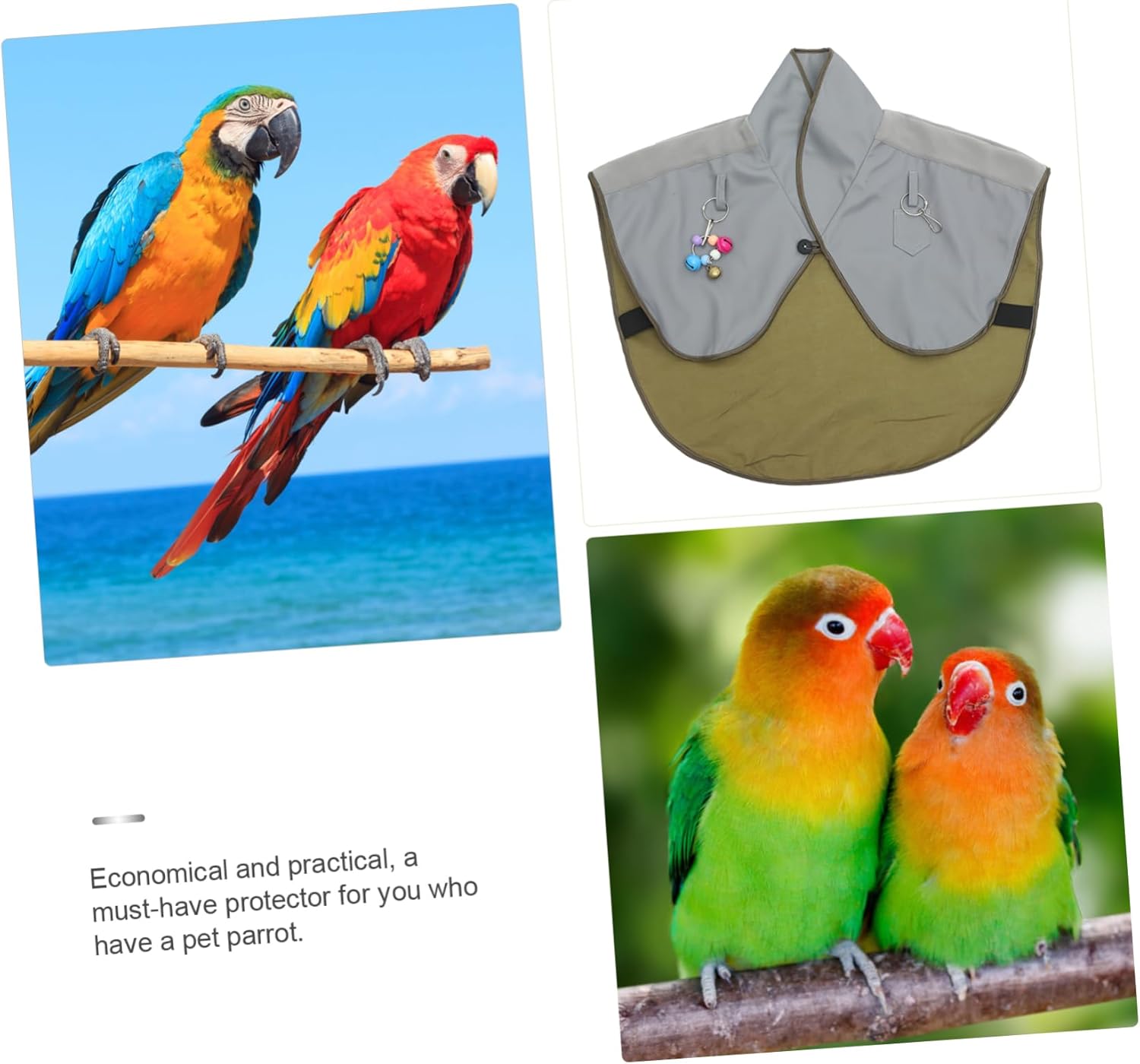 Mikikit Bird Shoulder Pad Reusable Scratch Protector for Parrots Bird Training Shawl Multi Functional Wear Resistant Design for Pet Owners and Trainers