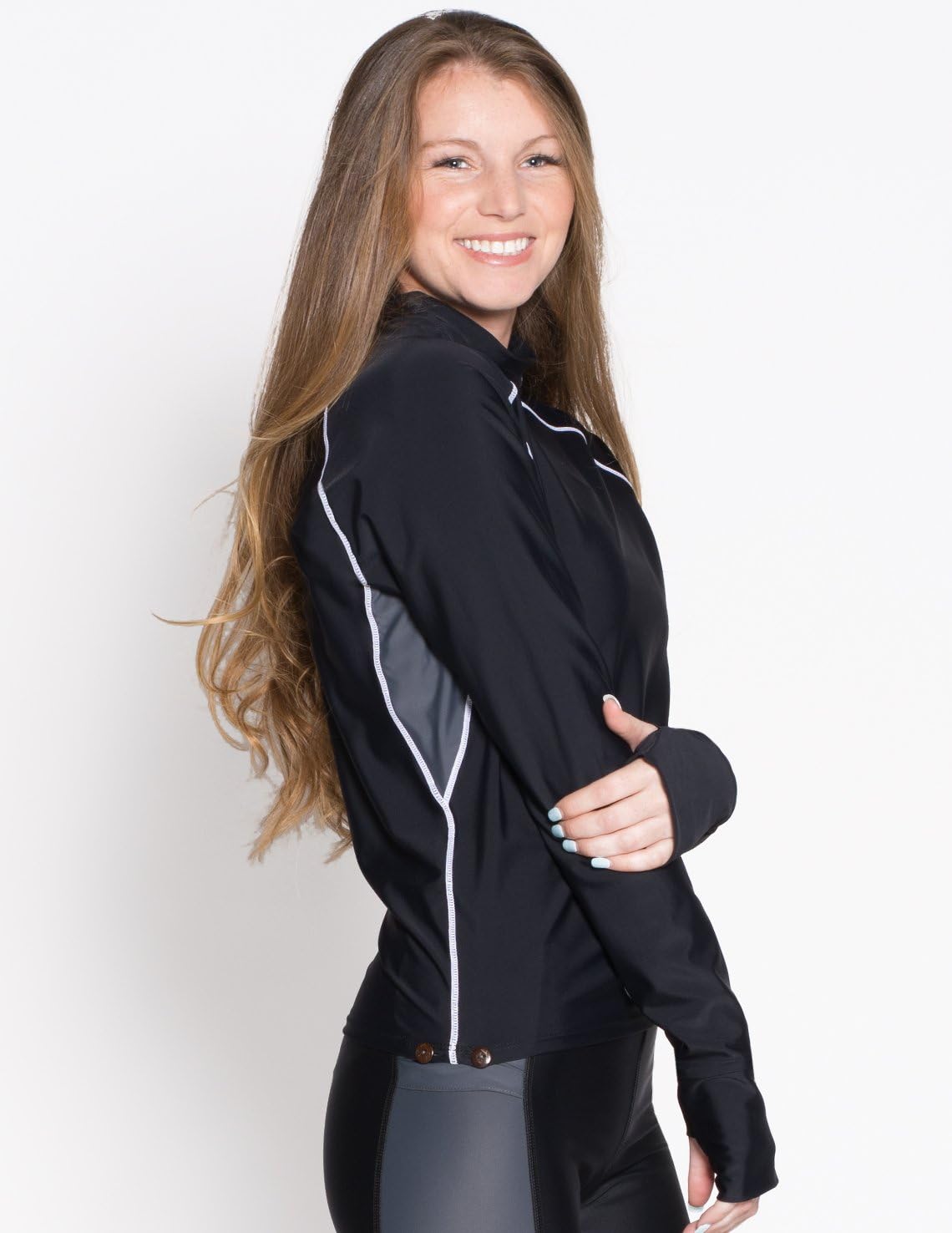 Tuga Women's Snorkel Rash Guard, UPF 50+ Sun Protection Swim Shirt, Made in USA