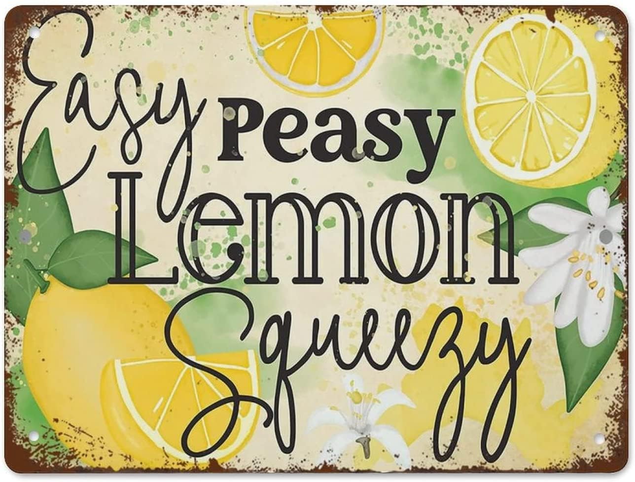 Awesome Lemon Tin Skeleton Sign - Funny Novelty Vintage Wall Decor for Home Bar Restaurant Cafe Office Shop Club - Metal Tin Sign 12x16 Inch
