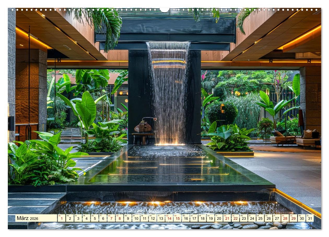Biophilic Design - Verbundenheit mit der Natur (hochwertiger Premium Wandkalender 2026 DIN A2 quer), Kunstdruck in Hochglanz: Orte schaffen, die Menschen glücklicher machen. (CALVENDO Orte)