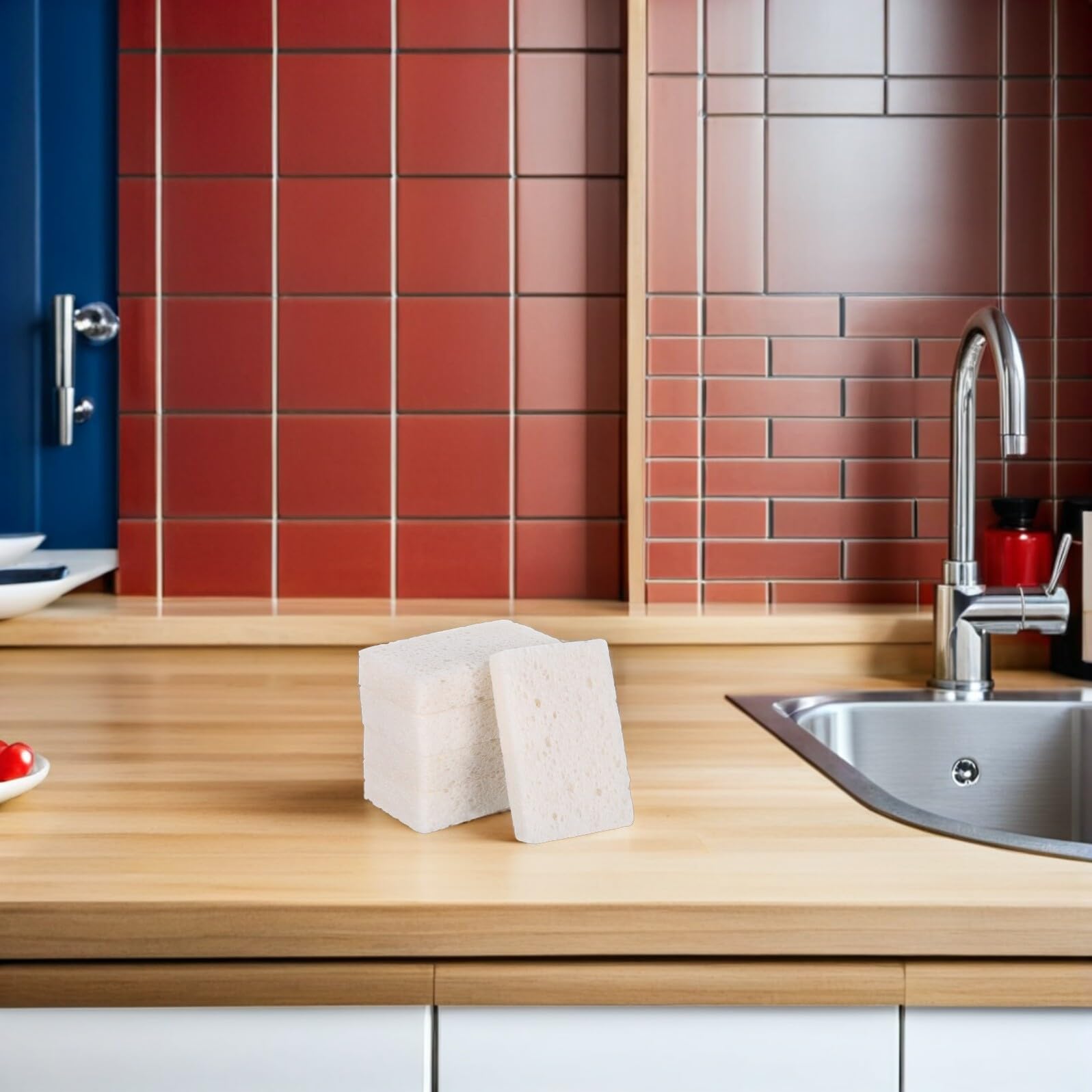 Cabilock Esponjas de Pulpa de Madera 20 Unidades 11X7X25 CM para Fregar Platos Alta Absorción y Antiaceite Estropajos Reutilizables para Limpieza de Cocina y Baño