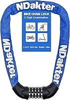 Vista 47 de NDakter Cerradura de cadena para bicicleta, combinación de 5 dígitos, resistente, antirrobo, cerradura de bicicleta de seguridad